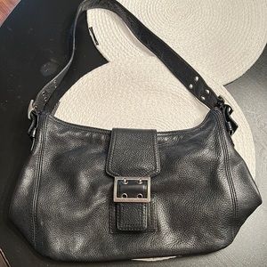 Banana Republic black leather handbag
